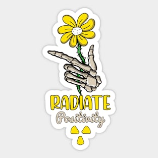 X-Ray Flower Rad Tech Gift Art Sticker